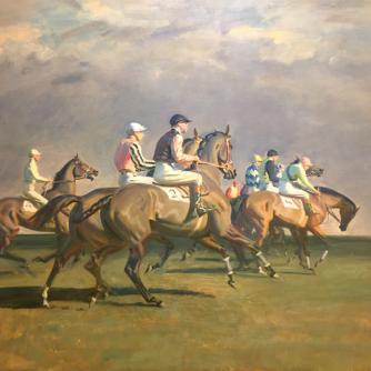 Detail of "At the Start" by Sir Alfred J. Munnings