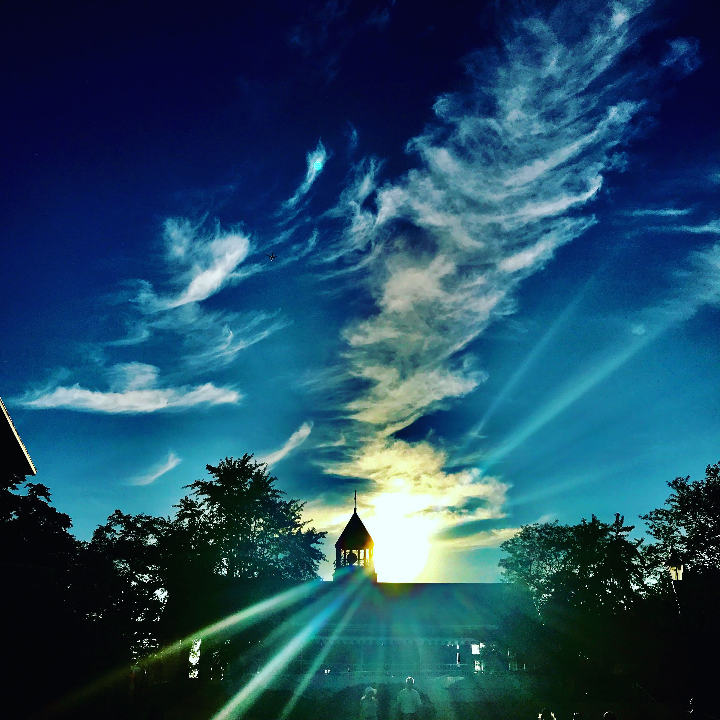 "The Sun Sets on Arlington Park" (Arlington Park, Arlington Heights, IL - August 14, 2021), photograph by Melissa Horton 