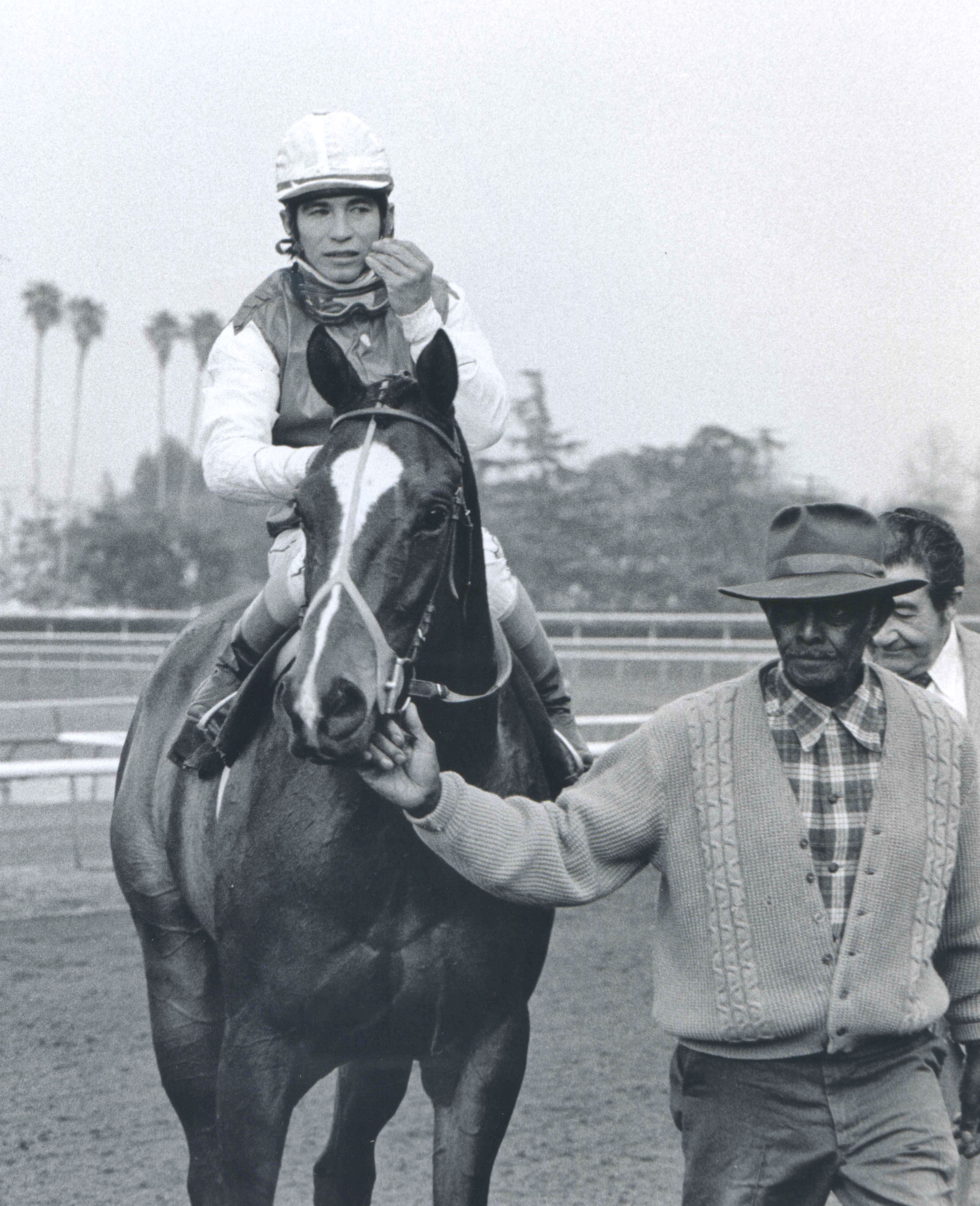 Ancient Title (Laffit Pincay, Jr. up at Santa Anita for the 1974 San Fernando Stakes (Bill Mochon/Museum Collection)