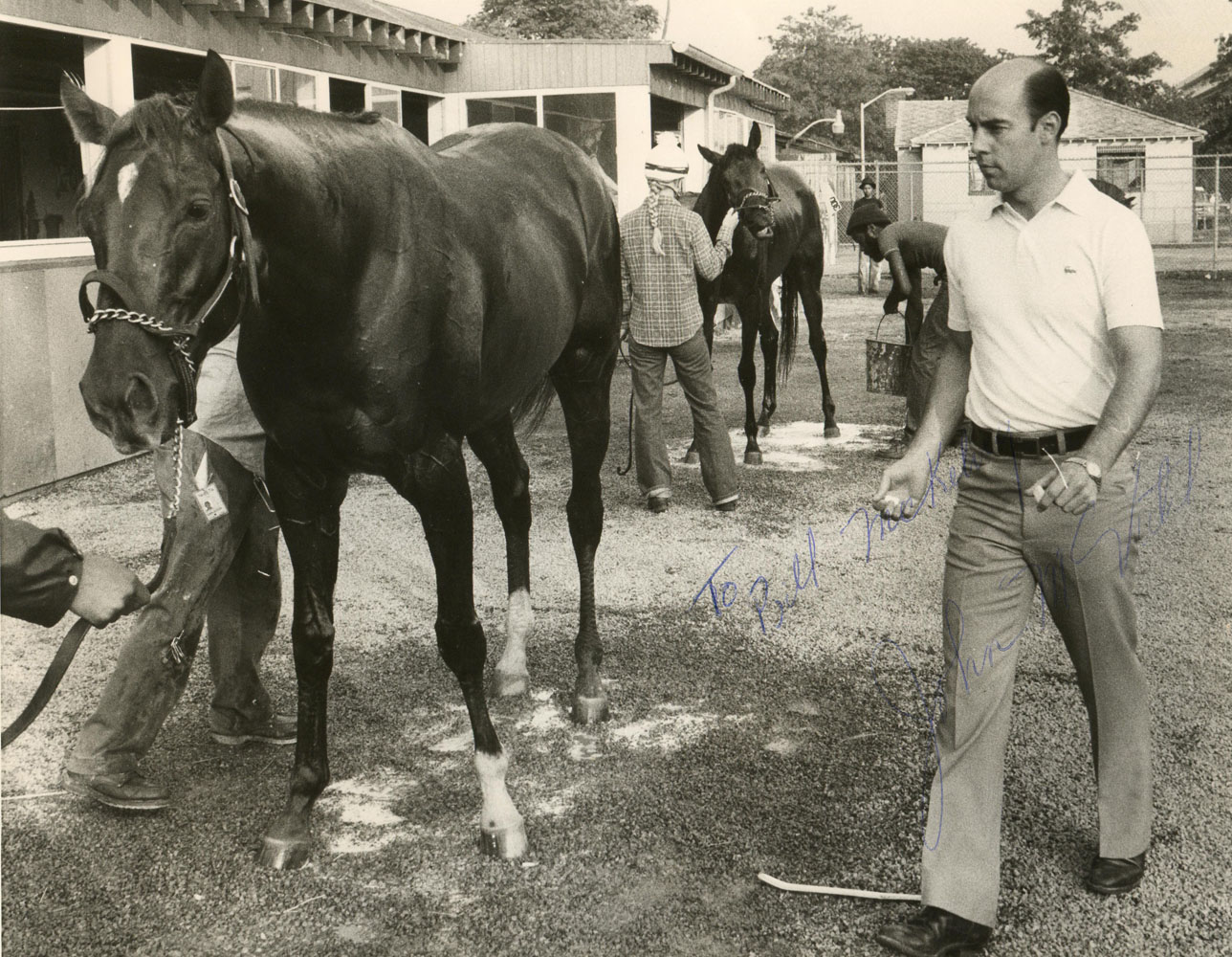 Alydar with Hall of Fame trainer John Veitch (Museum Collection)