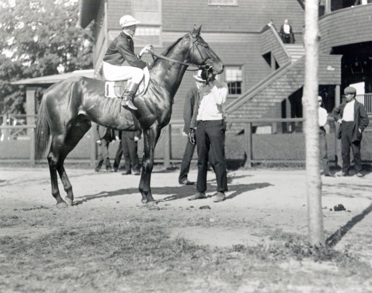 Broomstick (Thomas Burns up) at the 1904 Travers Stakes at Saratoga (Keeneland Library Cook Collection/Museum Collection)