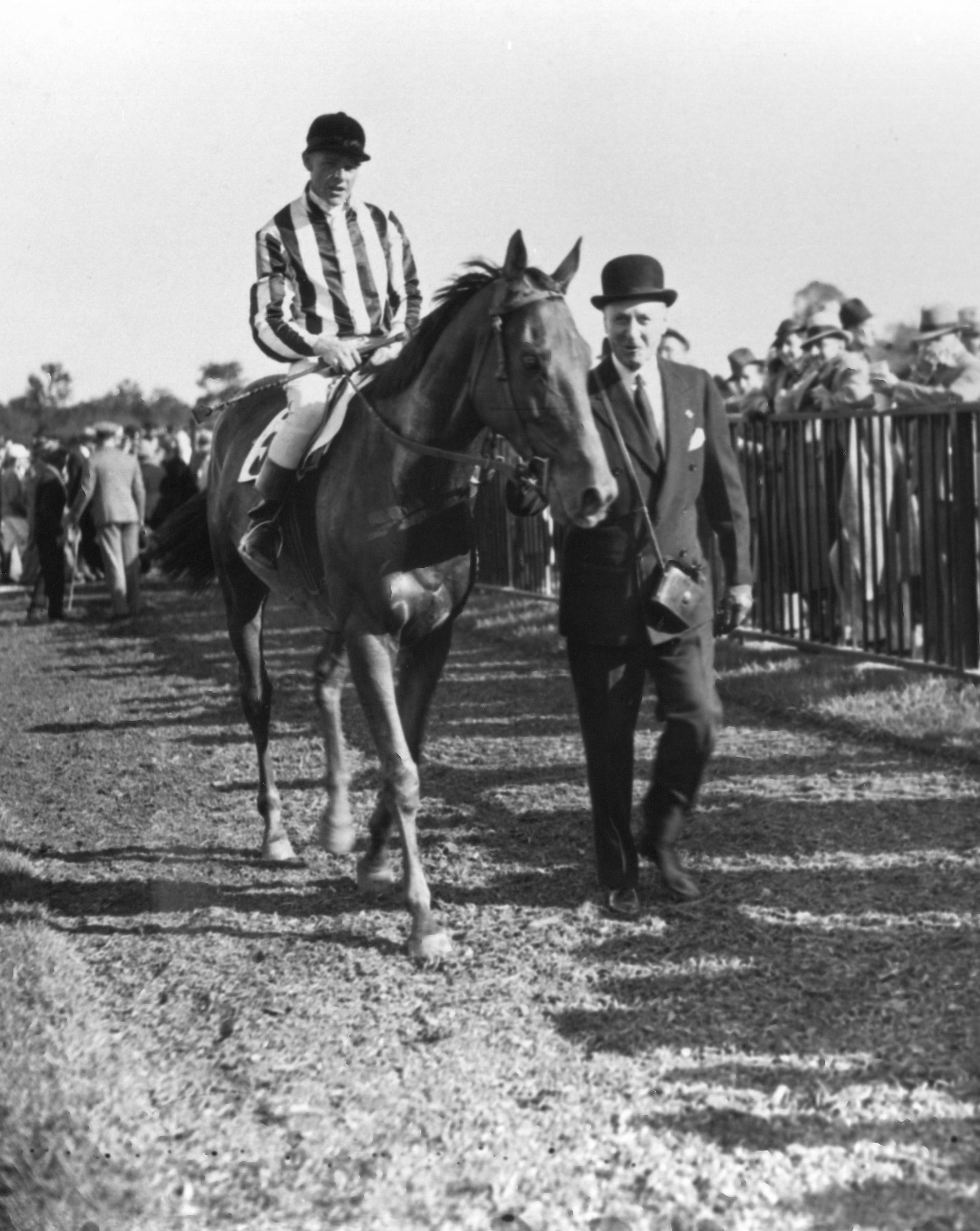 Bushranger at the 1936 Grand National Steeplechase at Belmont Park (Keeneland Library Cook Collection/Museum Collection)