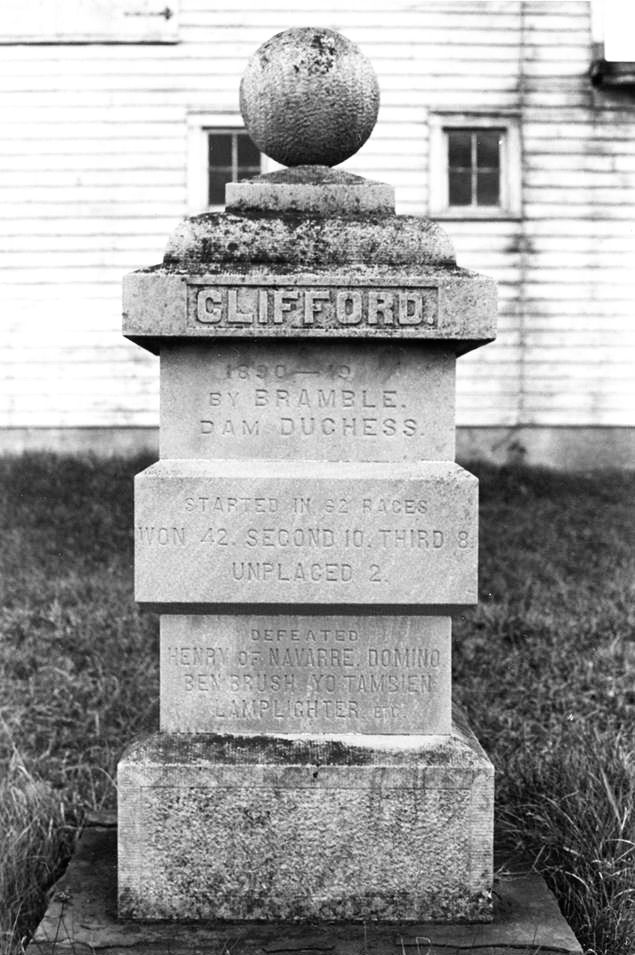 Clifford's grave at Hurricana Farm (Courtesy of Friends of Sanford Stud Farm)