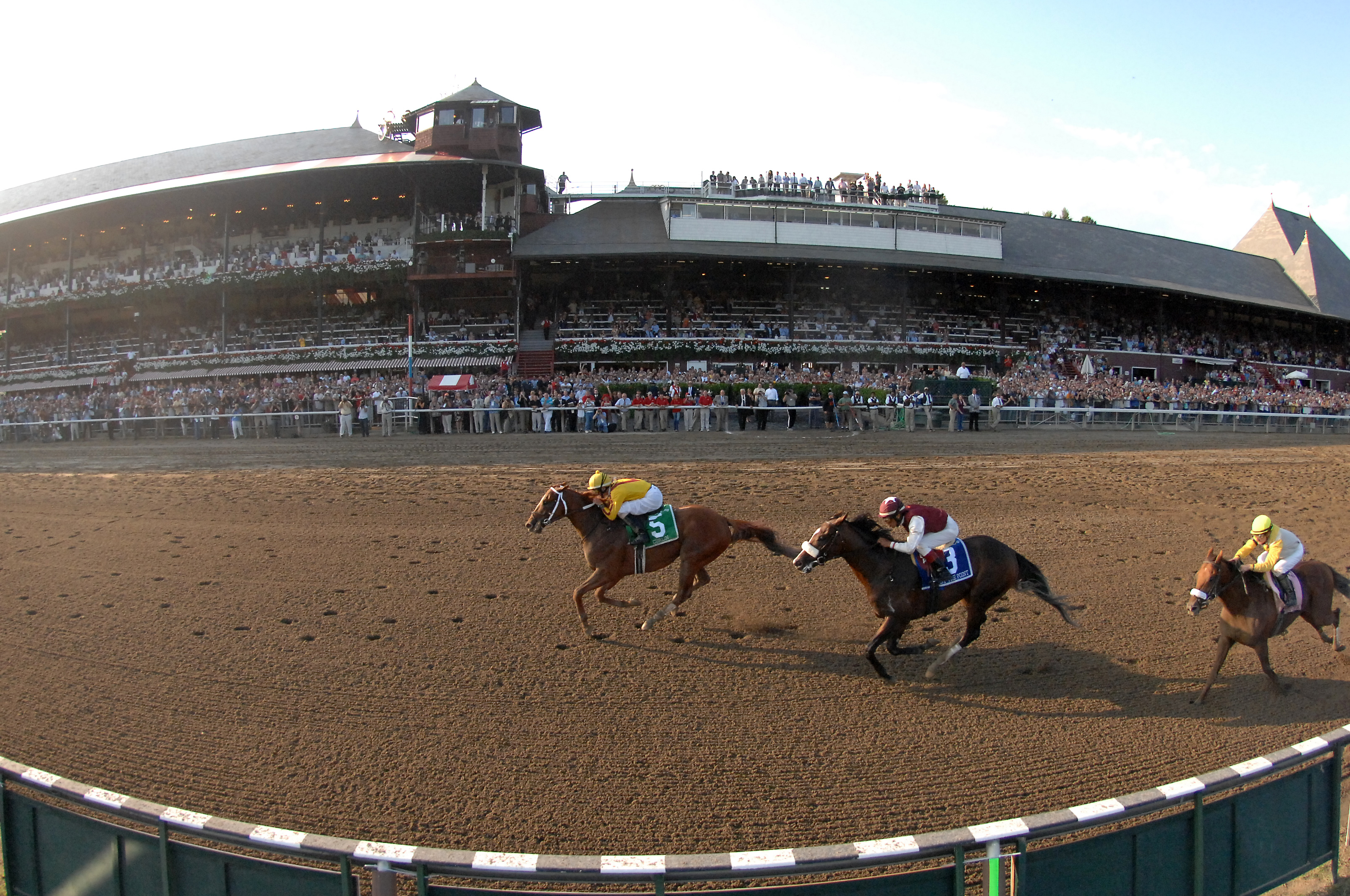 Curlin, Robby Albarado up, winning the 2008 Woodward at Saratoga (NYRA)