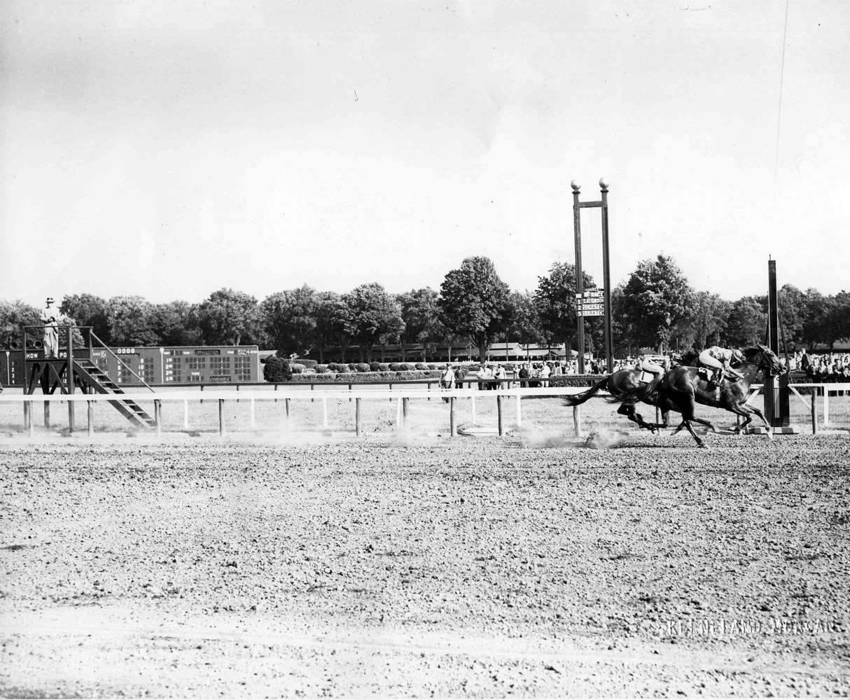 Gallorette (Arnold Kirkland up) winning the 1948 Whitney at Saratoga (Keeneland Library Morgan Collection/Museum Collection)