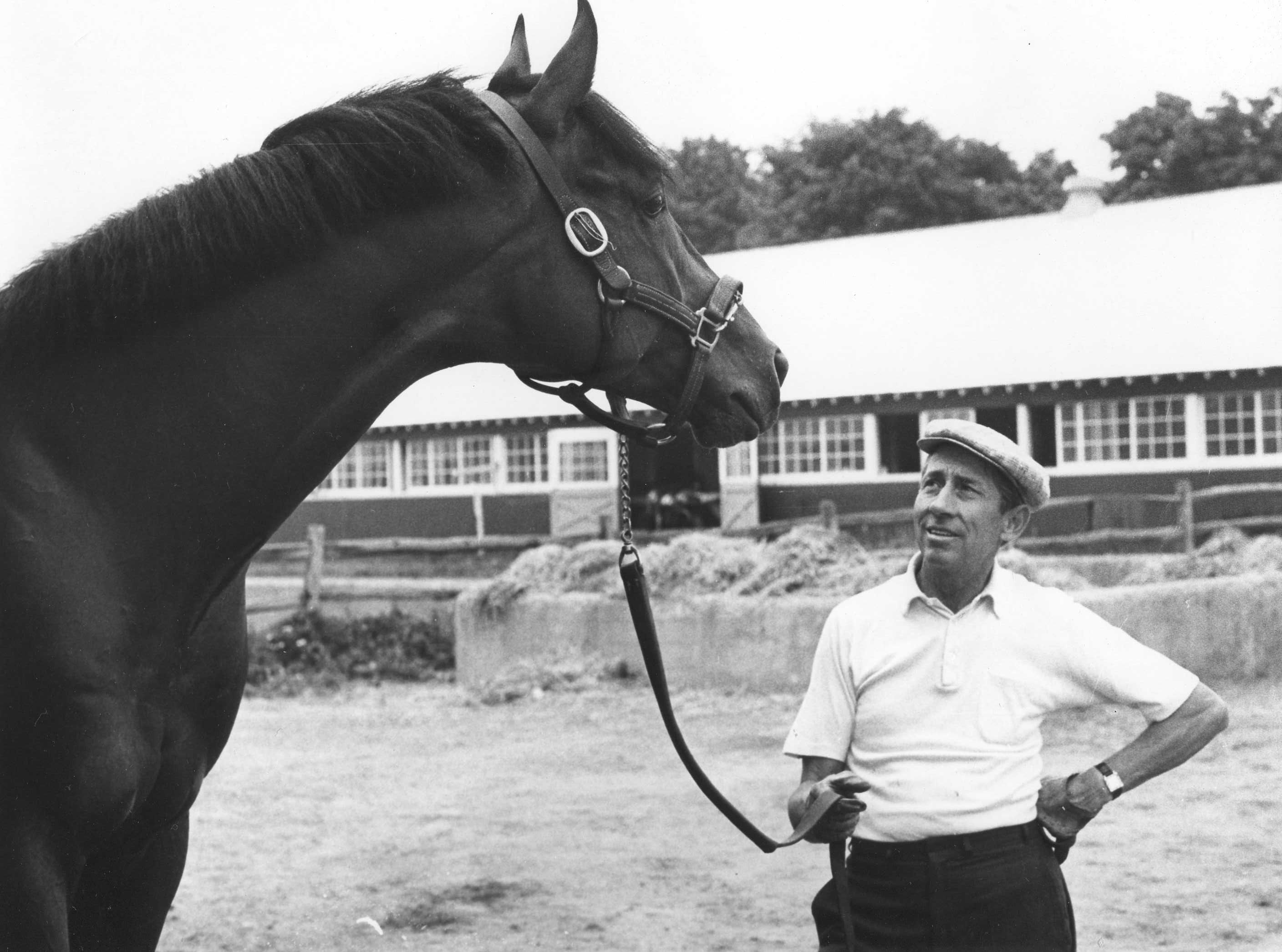 Dr. Fager and trainer John Nerud (NYRA/Paul Schafer /Museum Collection)