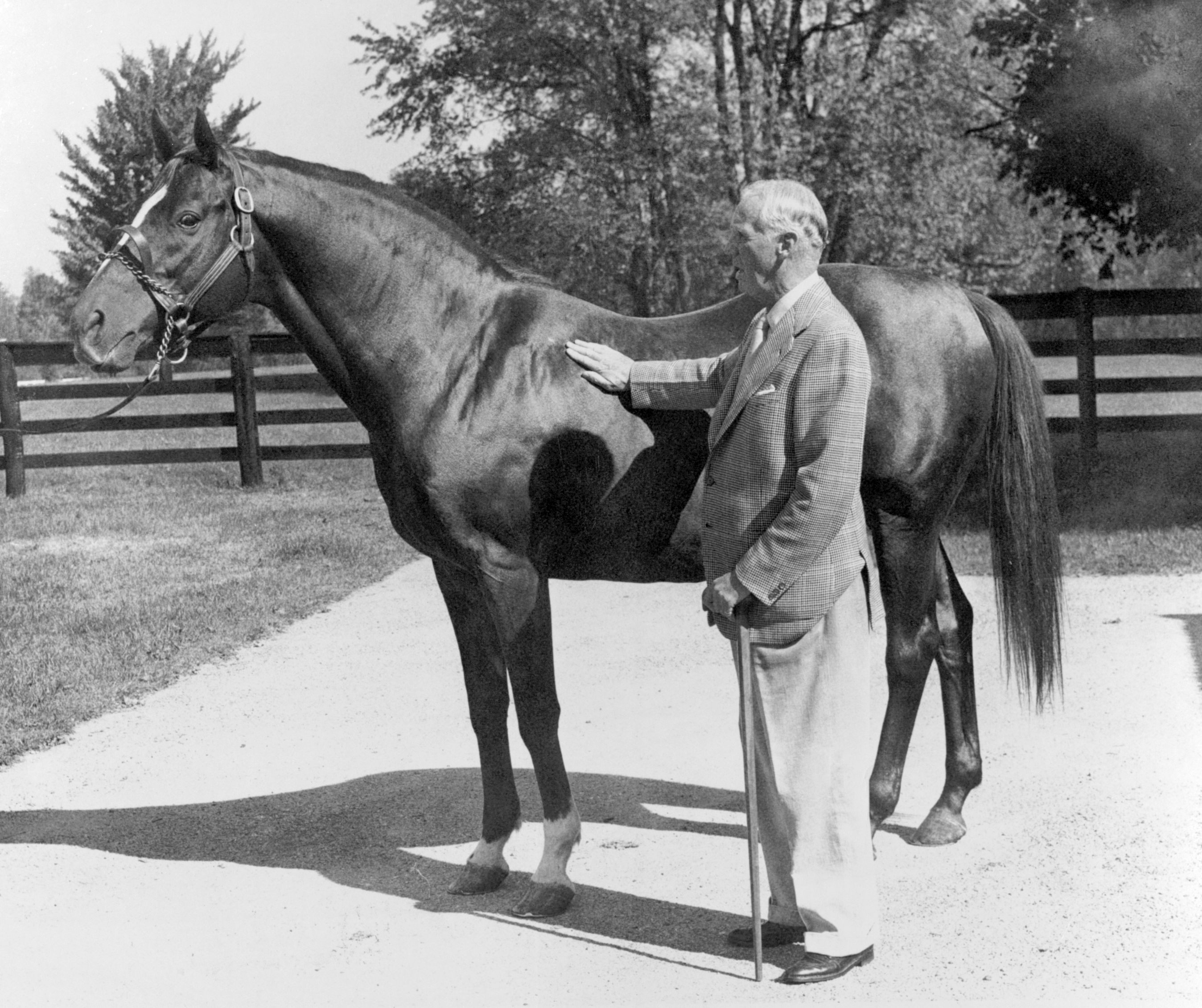 George D. Widener, Jr. with Eight Thirty (Keeneland Library Thoroughbred Times Collection)