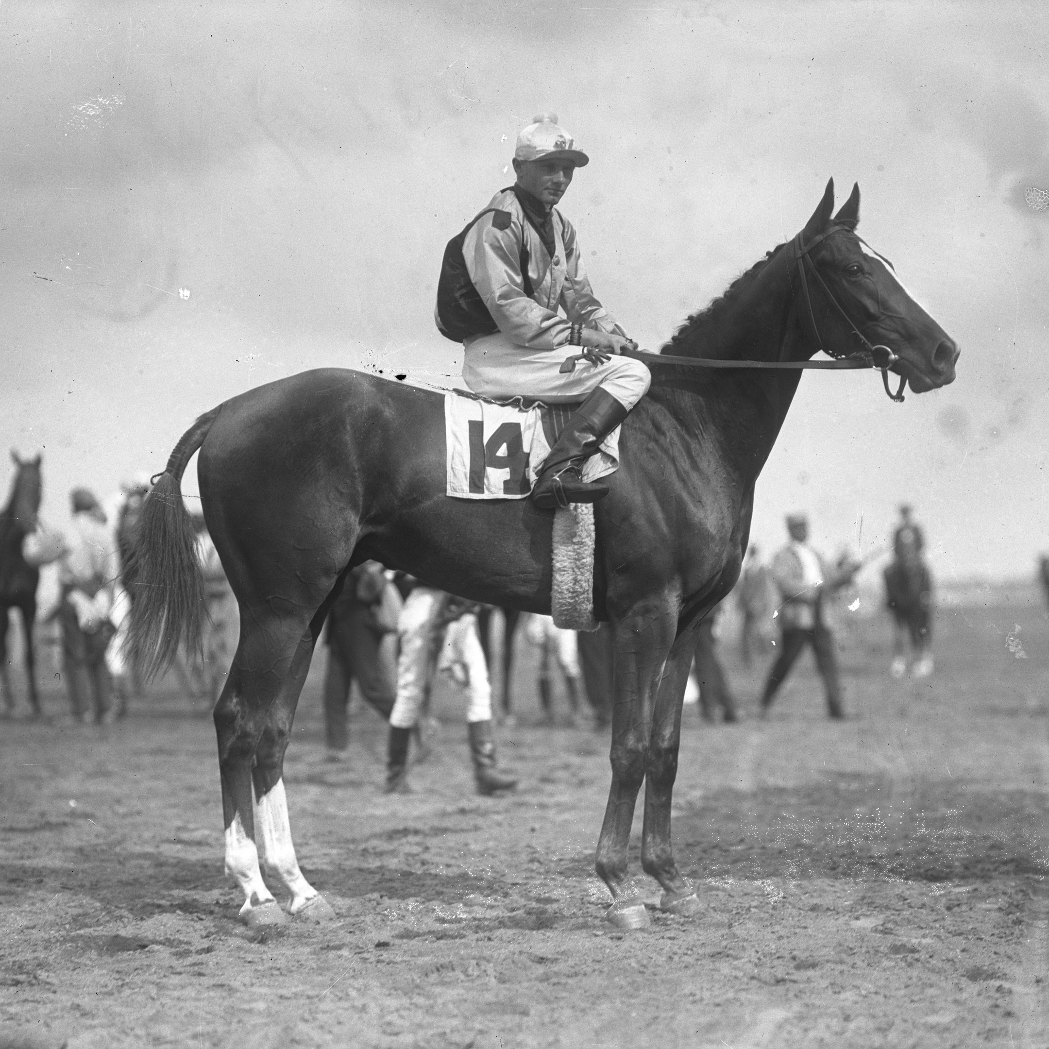 Sarazen with Earl Sande up, undated (Keeneland Library Cook Collection)