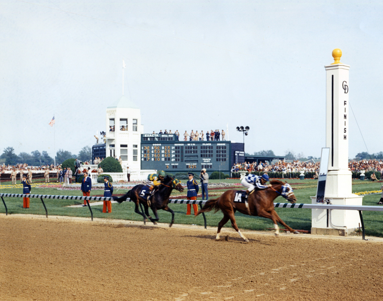 Secretariat (Ron Turcotte up) winning the 1973 Kentucky Derby (Churchill Downs Inc./Kinetic Corp. /Museum Collection)