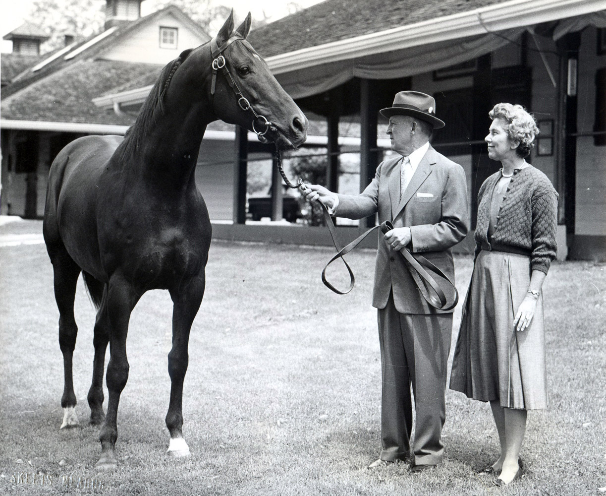 Swaps at Darby Dan Farm with John Galbreath (Keeneland Library Meadors Collection/Museum Collection)