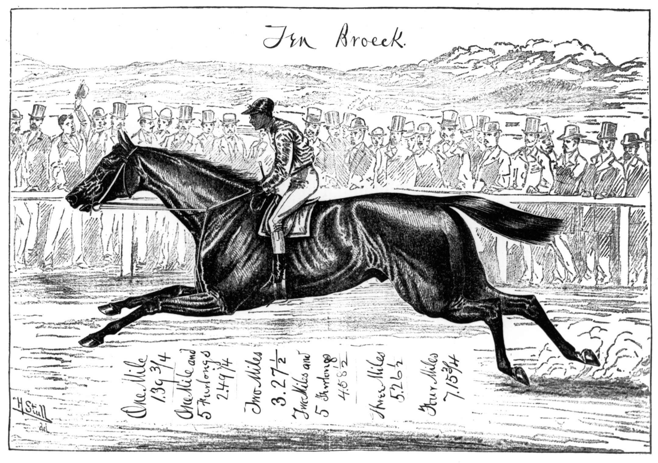Illustration of Ten Broeck (Keeneland Library Collection/Museum Collection)