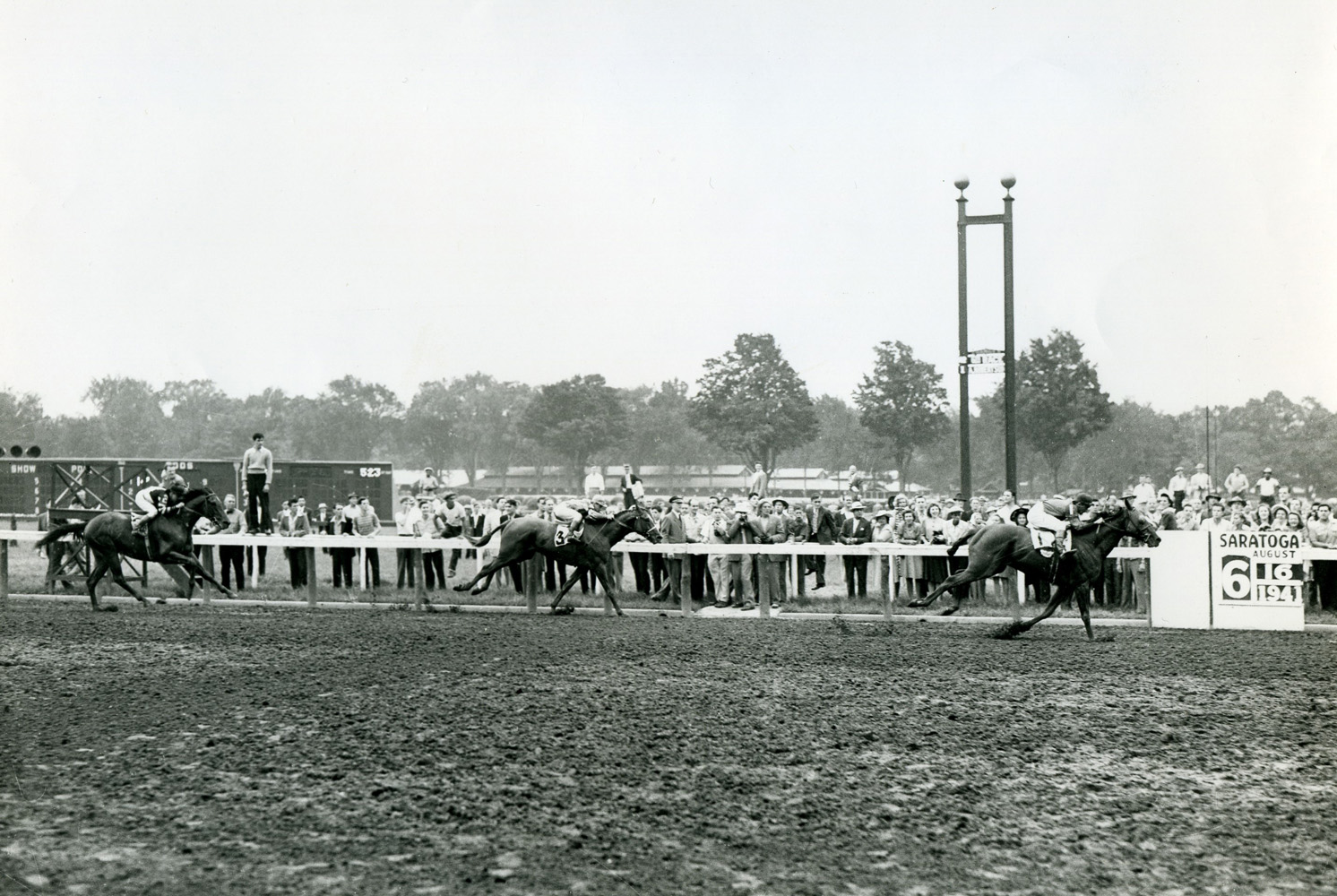 Whirlaway (Alfred Robertson up) winning the 1941 Travers at Saratoga (Keeneland Library Cook Collection/Museum Collection)