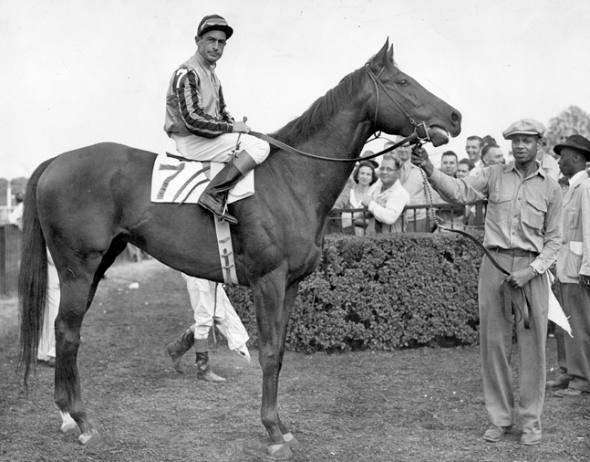 Tom Fool with Ted Atkinson up (NYRA)