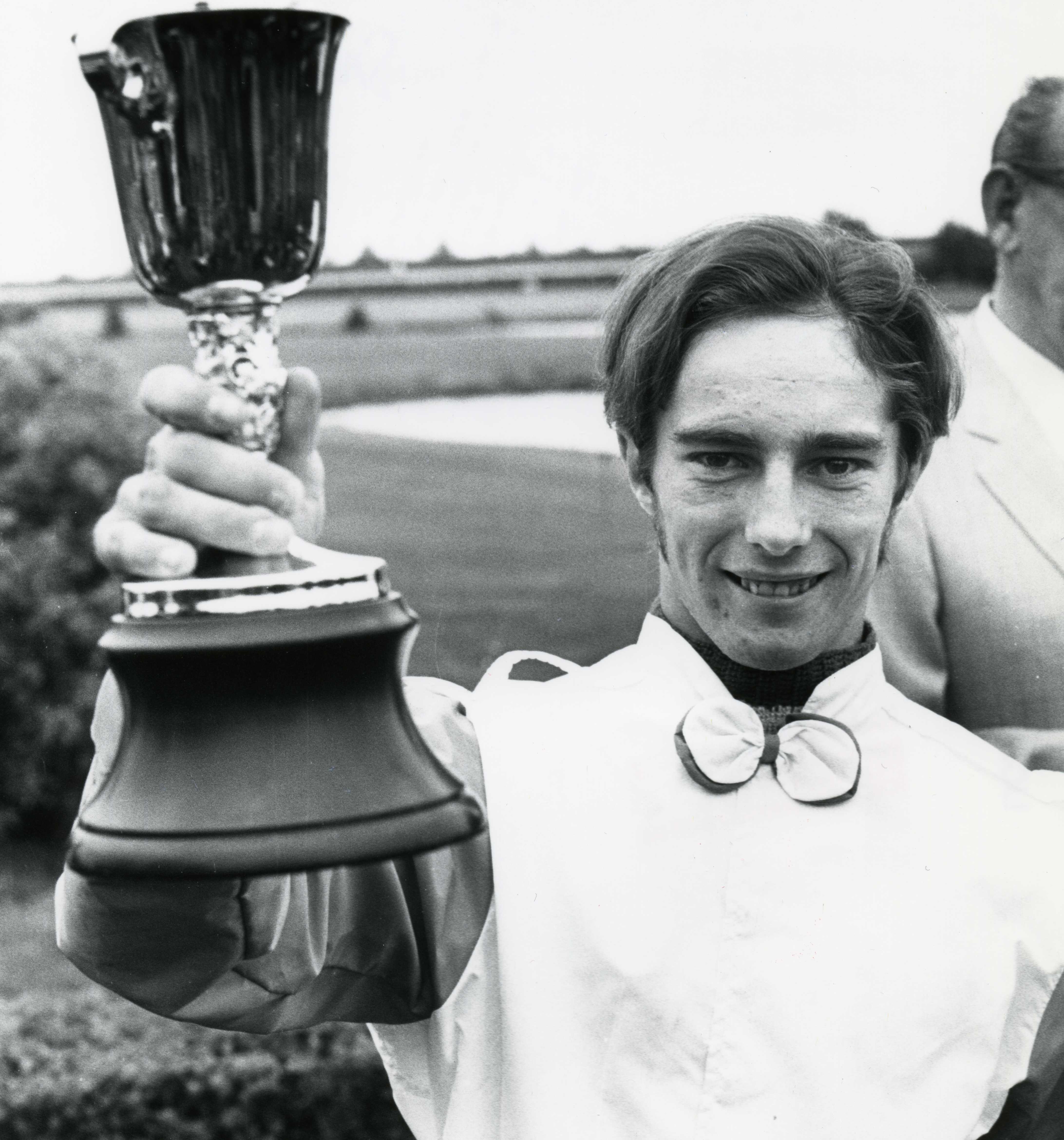 Sandy Hawley after winning the 1970 Queen's Plate at Woodbine (Michael Burns/Museum Collection)