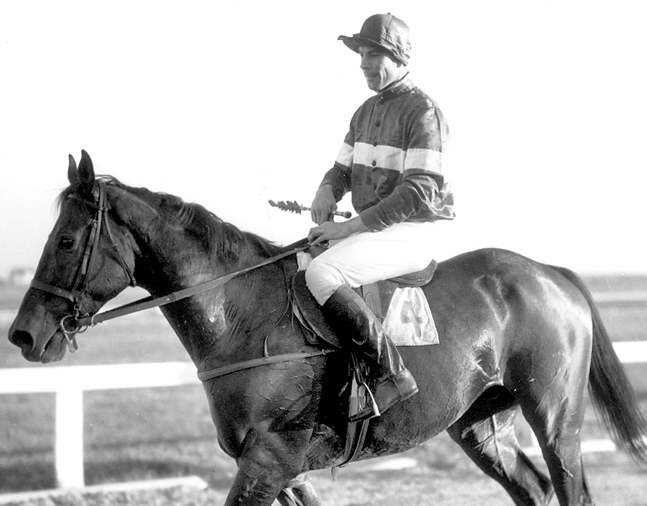 Carroll Bassett on Fairy Love for the Master's Plate Race at the Huntington Valley Hunt Races (Keeneland Library Morgan Collection/Museum Collection)