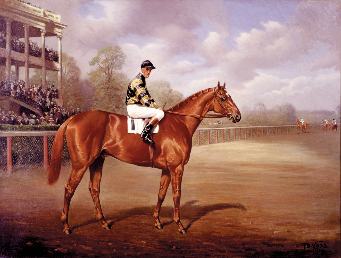 "Man o' War as a Two-Year-Old" by Franklin B. Voss (with John Loftus in the irons) (Museum Collection)