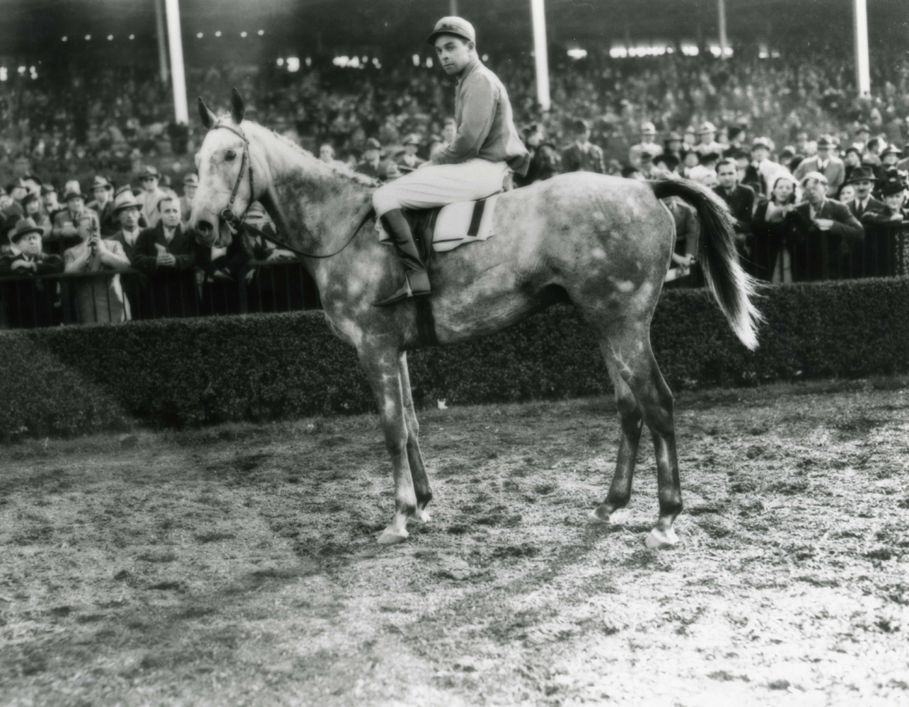 Rigan McKinney and Annibal after winning the 1938 American Grand National at Belmont Park (Keeneland Library Morgan Collection/Museum Collection)