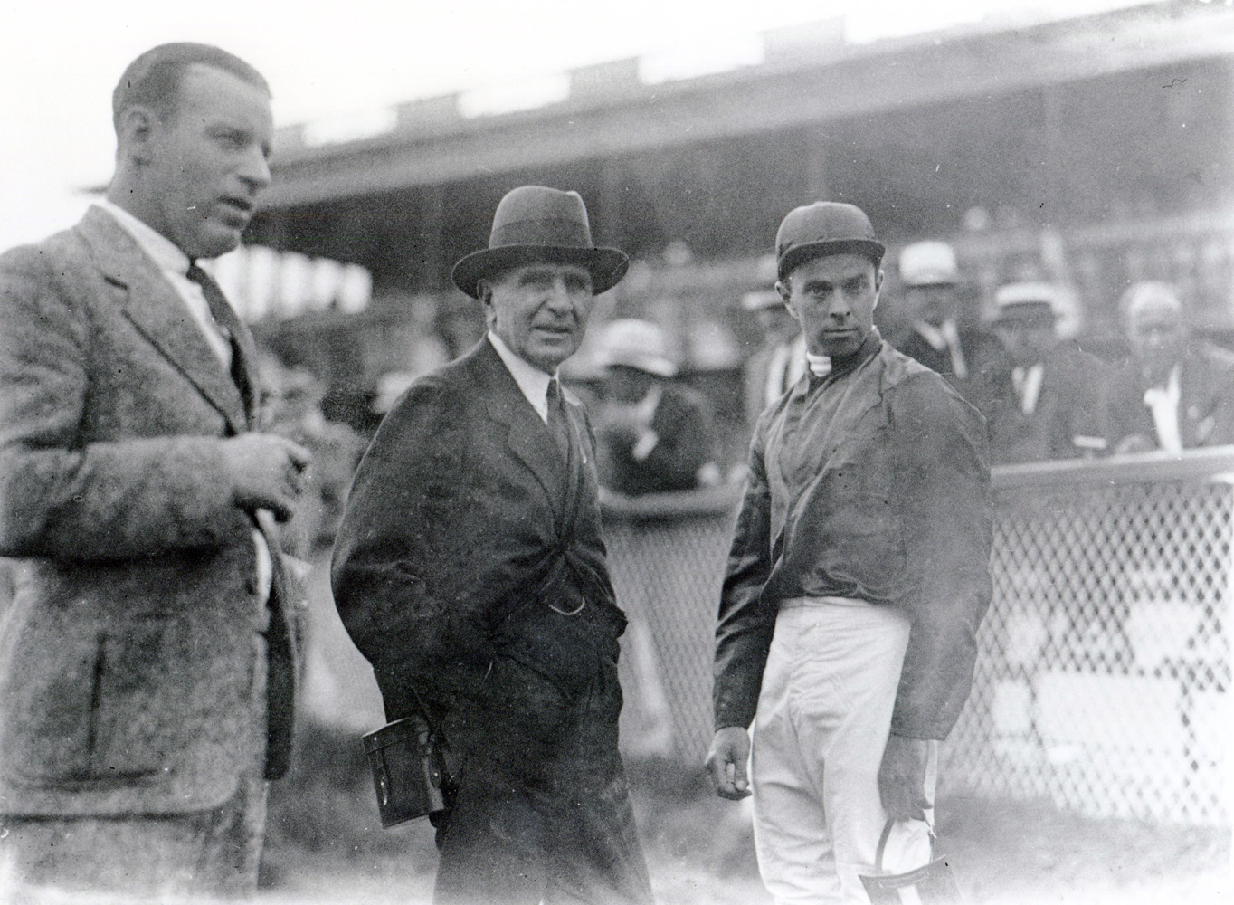 Trainer Thomas Hitchcock and jockey Rigan McKinney (Keeneland Library Cook Collection/Museum Collection)