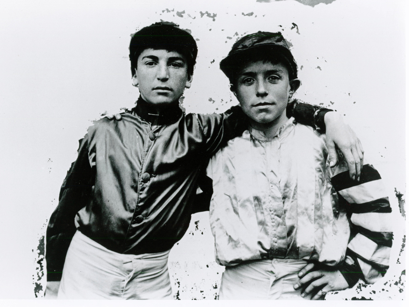 Jockeys Walter Miller and R. McDaniel in 1906 (Keeneland Library Cook Collection/Museum Collection)