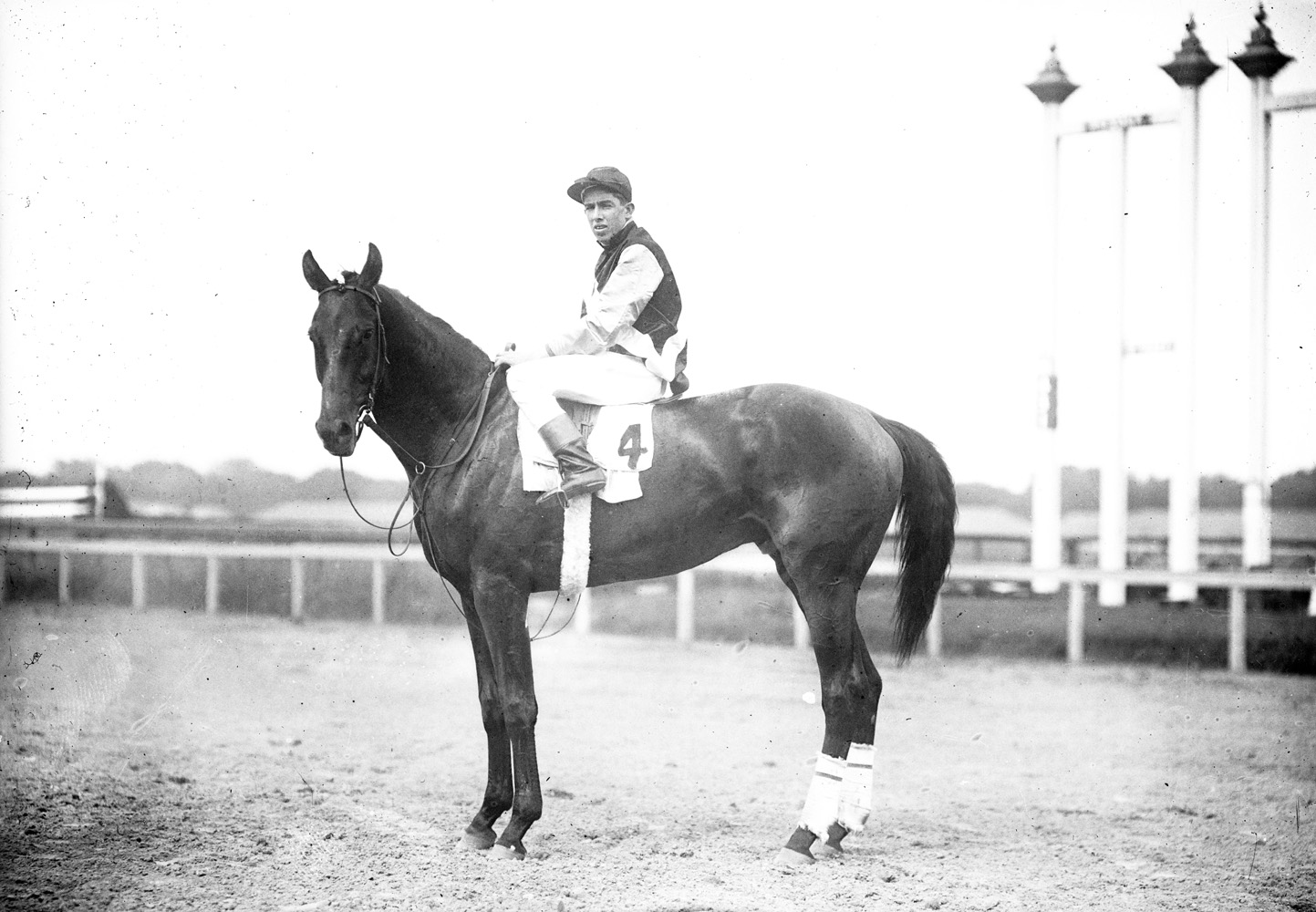 Carroll Shilling and Dalmatian (Keeneland Library Cook Collection)
