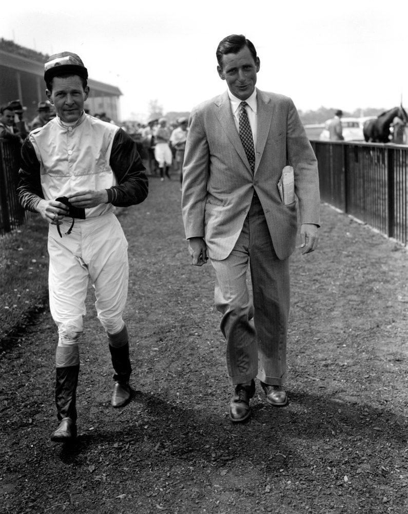 Brothers Alfred P. Smithwick and D. Michael Smithwick in May 1956 (Keeneland Library Morgan Collection/Museum Collection)