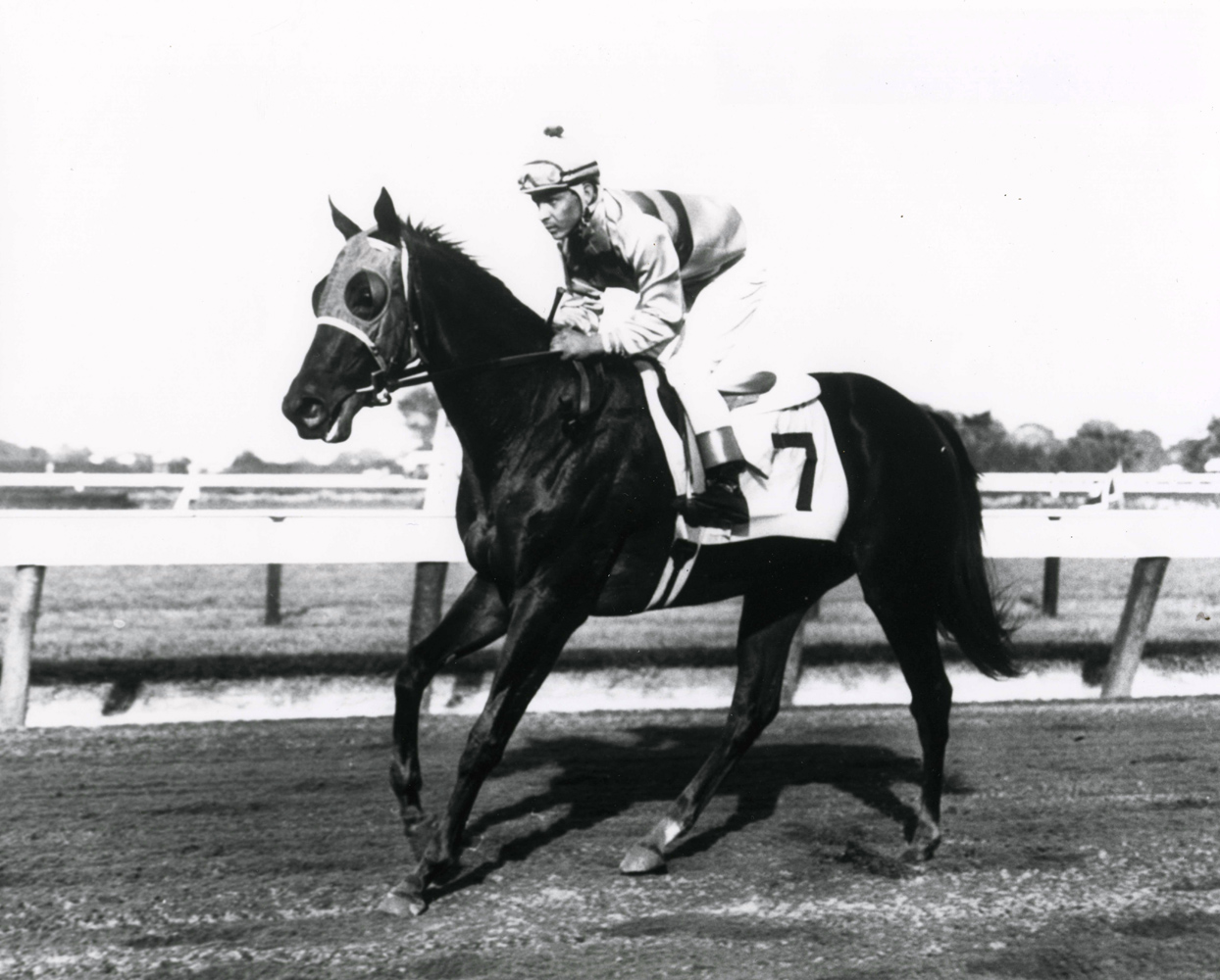 Milo Valenzuela and Affectionately after winning the 1962 Sorority Stakes at Monmouth Park (The BloodHorse/Museum Collection)
