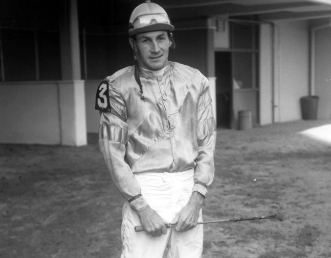 Joe Aitcheson, Jr. at Aqueduct, October 1961 (Keeneland Library Morgan Collection/Museum Collection)