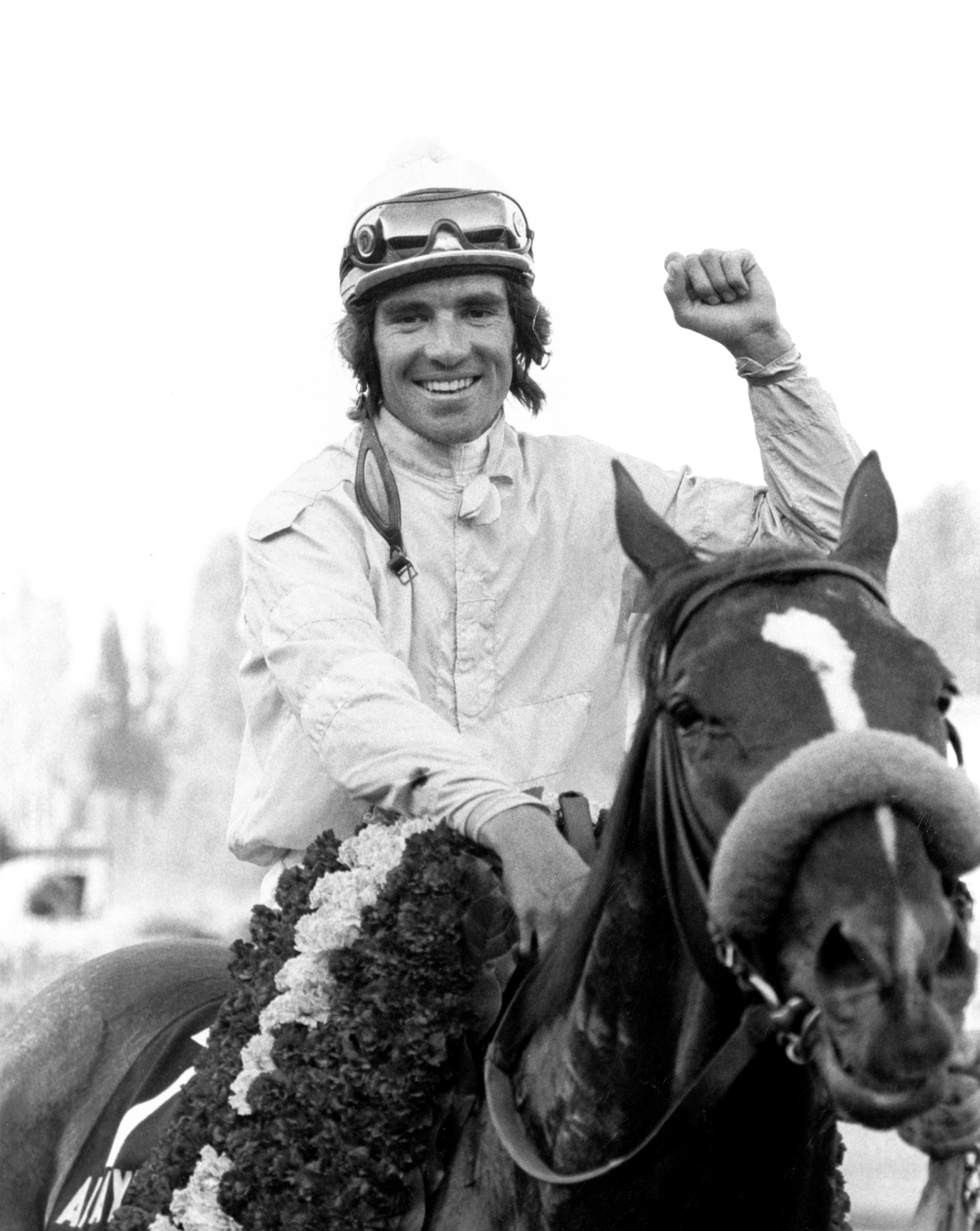 Darrel McHargue and Always Gallant after winning the 1979 Longacres Mile (Keeneland Library Thoroughbred Times Collection)