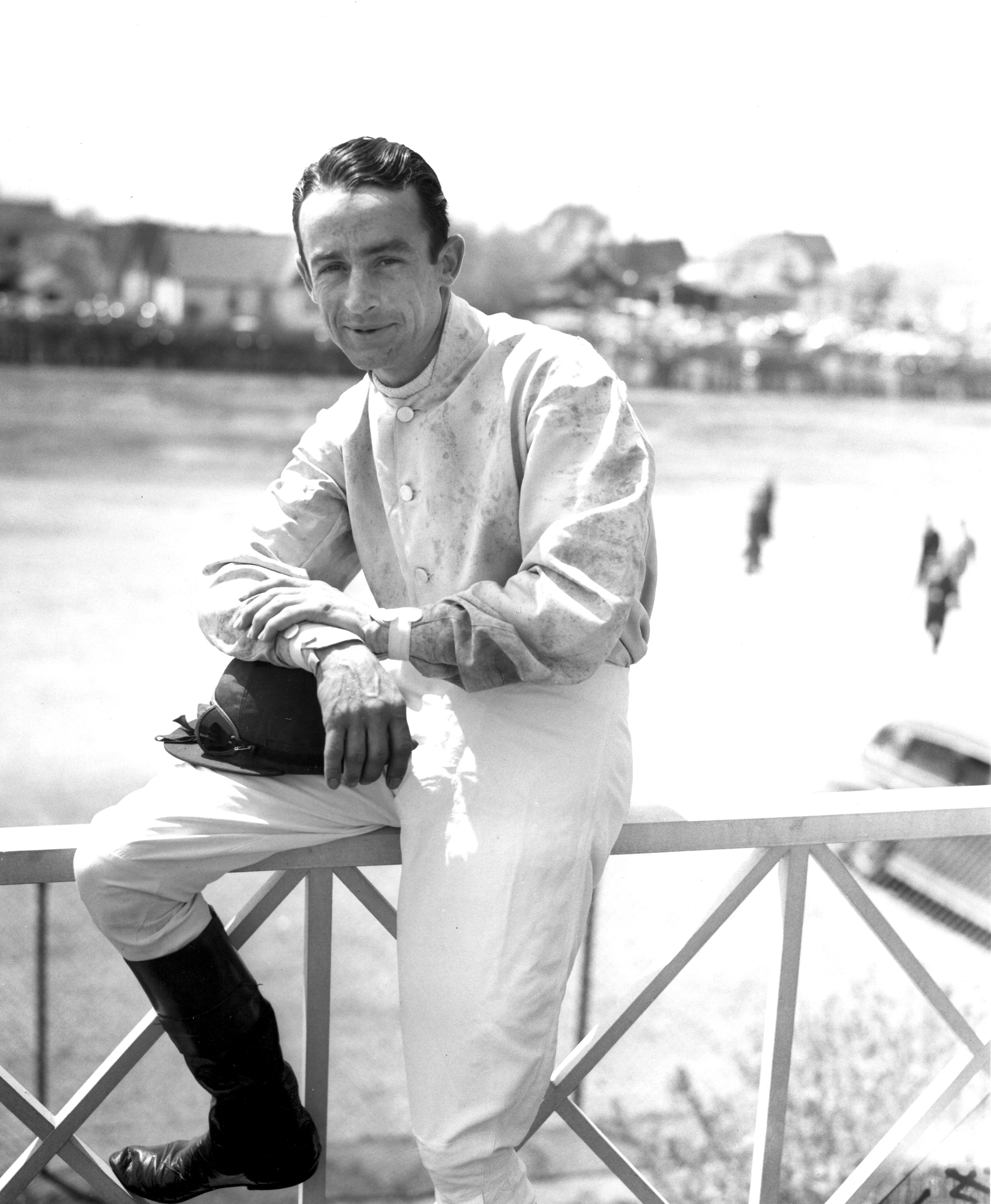 Ted Atkinson at Jamaica Racetrack, May 1944 (Keeneland Library Morgan Collection/Museum Collection)