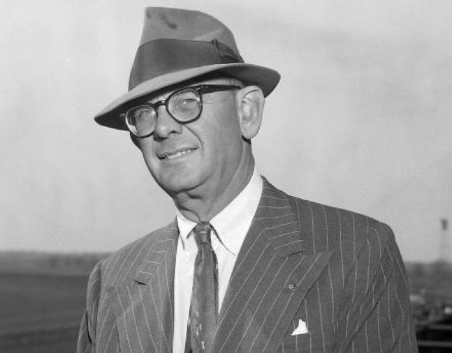 Arthur B. "Bull" Hancock, Jr. at Keeneland, April 1960 (Keeneland Library Morgan Collection)
