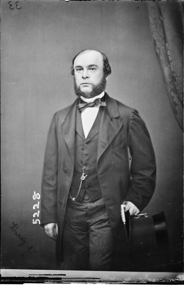 1855 portrait of August Belmont I from a glass negative (Library of Congress, Manuscript Division, Brady-Handy Collection)