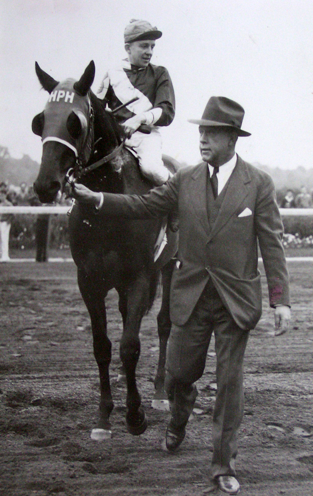 Hal Price Headley and Menow at Belmont, 1937 (Courtesy of Mill Ridge Farm)