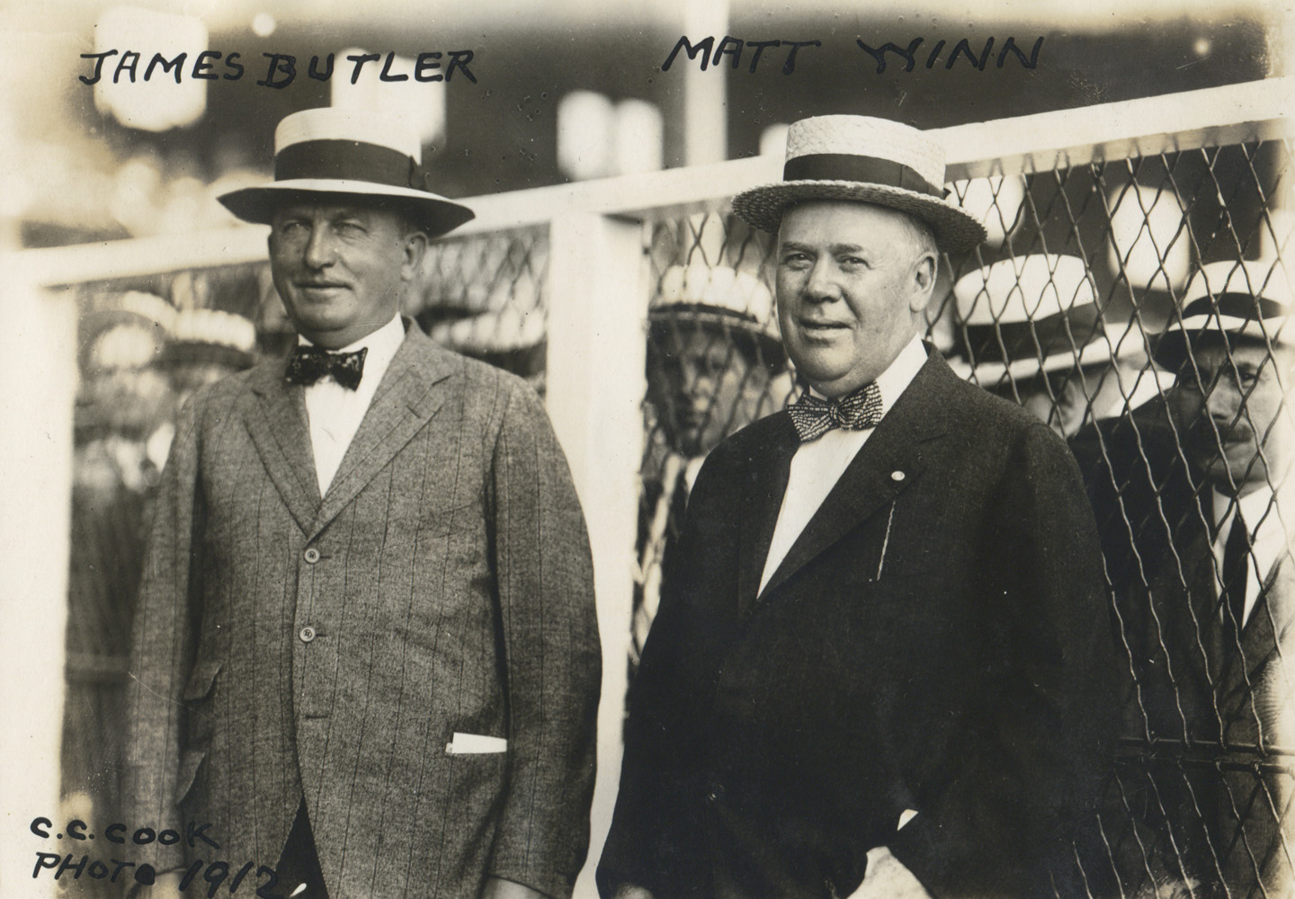 James Butler and Matt Winn in 1912 (C. C. Cook/Museum Collection)