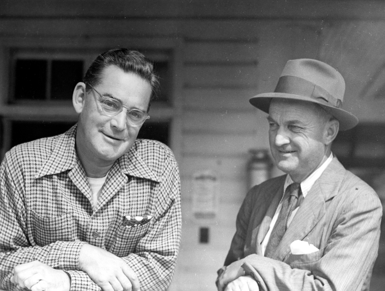 Trainer John M. Gaver, Sr. (right) with Hall of Fame Pillar of the Turf John Hay Whitney in 1951 (Bert and Richard Morgan/Museum Collection)