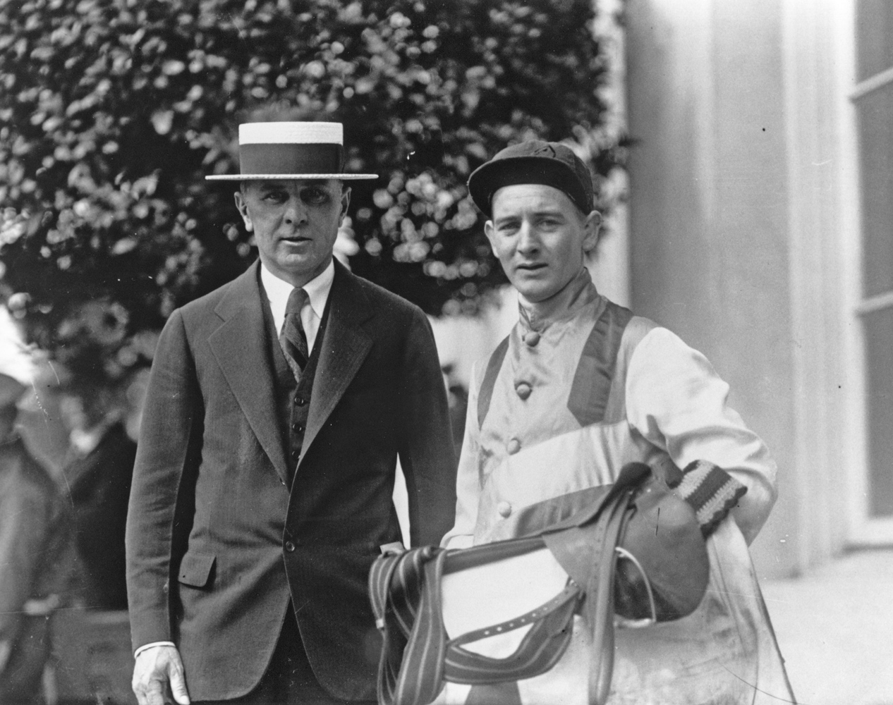 Trainer Max Hirsch and jockey Clarence Kummer (Keeneland Library Cook Collection/Museum Collection)
