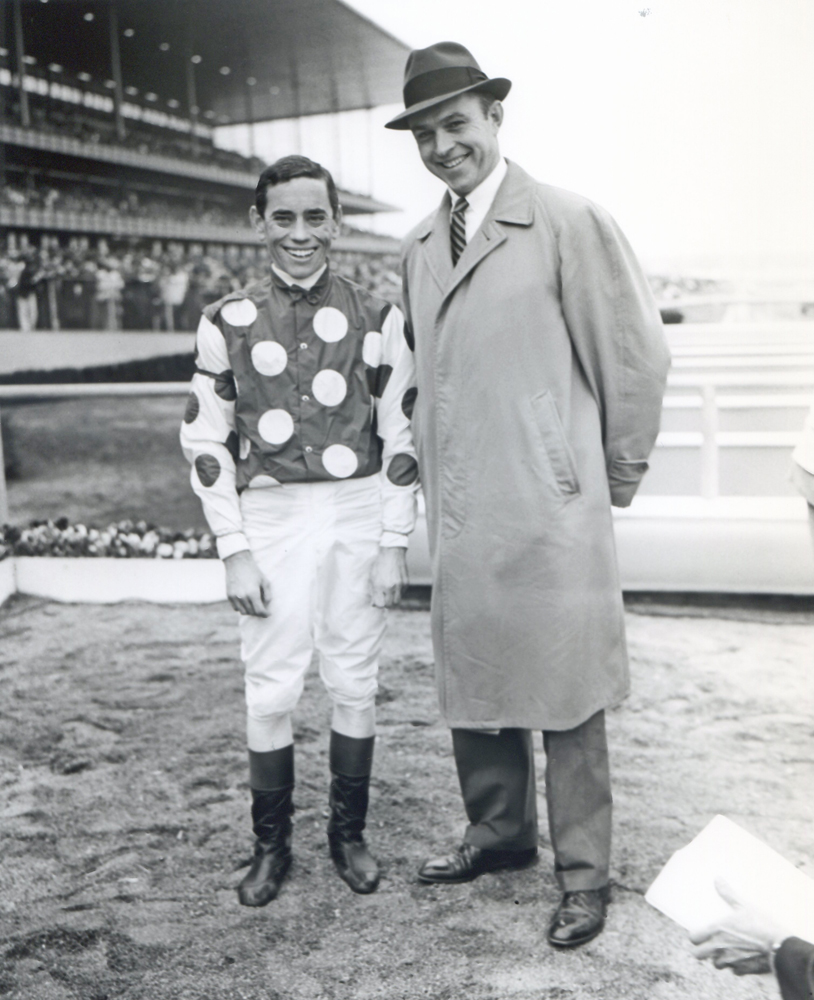 John Rotz and T. J. Kelly after their 1961 Wood Memorial victory at Aqueduct (Keeneland Library Morgan Collection/Museum Collection)