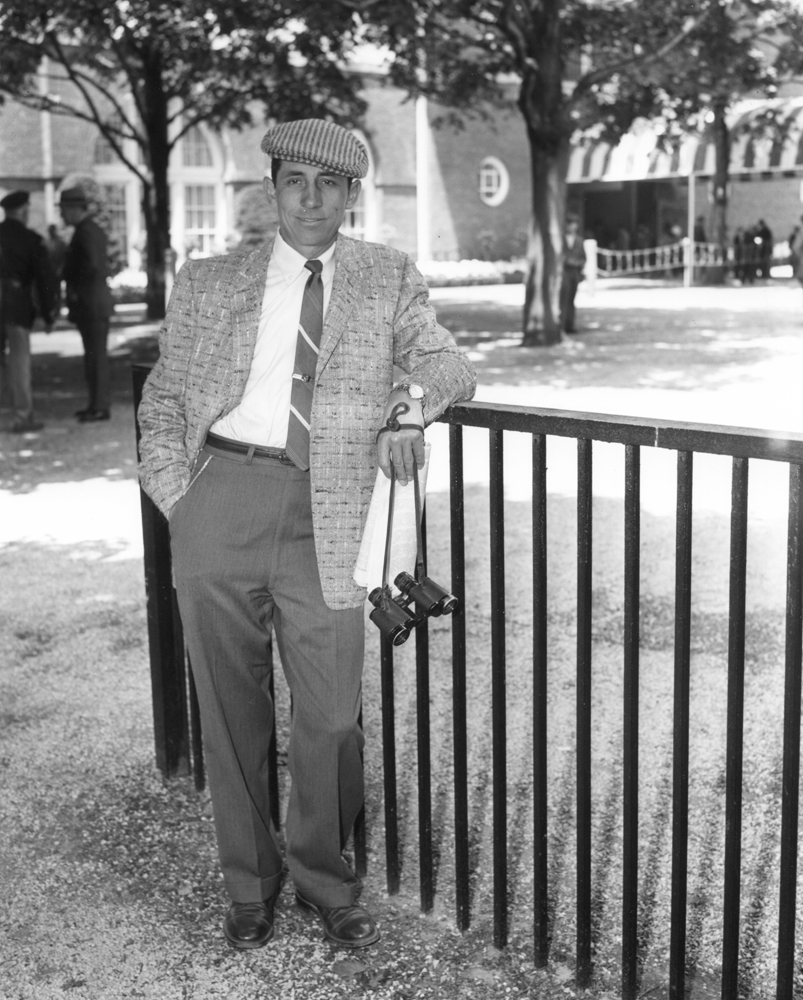 John Nerud at Belmont Park, May 1957 (Keeneland Library Morgan Collection/Museum Collection)